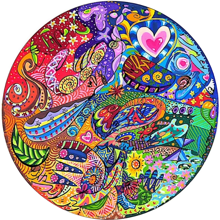 世界の参加者が、同じ線画を塗った作品
